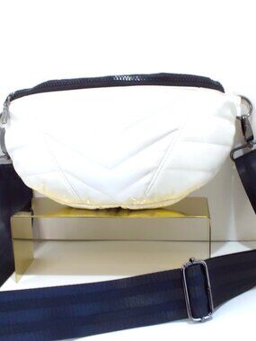 Think Royln, Life on the Fly, Hippie Bag in White, Quilted Sling Bag